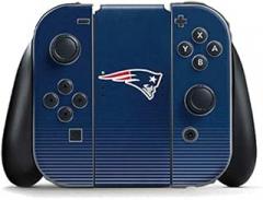 Skinit Decal Gaming Skin Compatible with Nintendo Switch Joy Con Controller - Officially Licensed NFL New England Patriots Breakaway Design