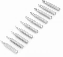 10 Durable Screwdrome Bites Set to Repair Mobile Phones and Electronics, Compact and Light Design