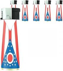 Ohio State Flag Lighters S1 Set of 5 Electronic Flame Cigarette Smoking