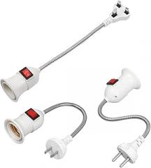 EU/us/UK Plug E27 Lamp Base Wall Flexible Light Holder Bulb Adapter Socket Energy Saving Switch New 2025 High for Reliable Electronic Component, Precision, Stable Performance