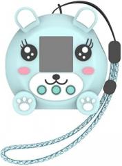 Silicone Protective Cover Case for Punirunes Interactive Digital Toy, Cute Cartoon Skin Sleeve with Lanyard Easy Carry for Punirunes Electronic Pets Machine Anti-Scratch Protection (Blue)