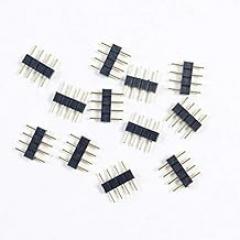 Davitu Electrical Equipments Supplies - Connectors electronic 4pin 5pin RNGW black male type double 4 pin 5 pin needle for strip light - (Package: 10pcs, Pins: 4P)