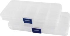 NEW LON0167 2pcs Clear White Plastic 15 Slots Electronic Components Storage Case Box Organizer(2 stücke Klar, Weißer Kunststoff 15 Slots Elektronische Komponenten Aufbewahrungskoffer Box Organizer