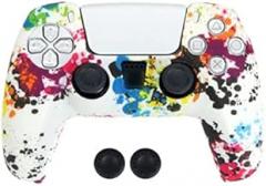 for PS5 Soft Silicone Gel Rubber Case Cover Caps for Sony Playstation 5 for PS5 Controller Protection Case for PS5 Accessories A3 (Multicolor)