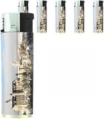 JS & Caren Famous Landmark Neuschwanstein Castle Germany Set of 5 Lighters S12 Electronic Refillable Flame Cigarette Smoking
