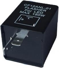 12v Led Pin Electronic for Car Motorcycle Turn Signal Easy Installation Compatible Fixes Led Bulb Flashing Issues Black