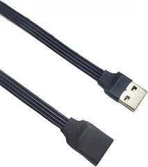 Flat USB 2.0 Extension Cable Right Angled Male to Female for Easy Connection of Laptops and Other Electronic Devices