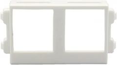 Empty Slot Module with Two Holes for plugging into The Coupler HDMI U RJ45 TV trapezoidal Socket 23x36 mm