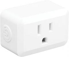 Globe Electric 50329-U Wi-Fi Smart Plug Mini, No Hub Required, 1 Grounded Outlet, White (1-Pack, 15A), Home Automation, Outlet Extender, Electronics, Smart Home, Works with Alexa, Google Home, Echo