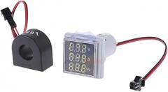 22mm Square LED VoltTrackier Metier AmTrackier Metier Hertz Trackier Metier AC 50-380V 0-100A 20-75Hz Current Voltage Frequency Indicator with COriI New 2026 High for Reliable Electronic Component