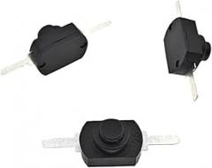 Flashlight Switch 12 * 8MM Mini Push Button Switch On Off 1208YD Self Locking for Electric Torch DC 30V 1A Black White(Beige,10PCS)