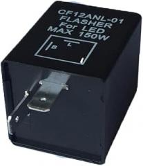 12V LED Flasher Relay Pin Electronic Blinker for Car Motorcycle Turn Signal Easy Install Fix Flashing Issues Black