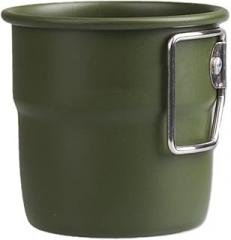 Lightweight Aluminum Camping Mug 300ml with Foldable Handle Outdoor Adventures - Perfect Hiking, Travel, Hydration(03)