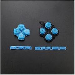 Gametown Replacement Left Right Buttons Kit ABXY D-Pad Rubber Button Direction Button for PSP 3000 Slim Console-Blue.