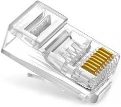 Ethernet RJ45 Connectors- Pack of 100,RJ45 Connectors Cat5e Cat6 Ends/Cat5e Cat6 Connector/RJ45 Modular Plugs/Ethernet Plugs/Network Connector,8P8C,UTP (Cat5e), transparent