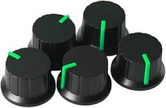 5Pcs 24 * 15Mm Potentiometer Knob Cap Flower-Axis Volume Control Knobs Green for Encoder New 2026 High for Reliable Electronic Component, Precision, Stable Performance