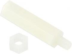 PATIKIL M4 Standoff Screws 40 Pack Nylon Hex PCB Standoffs Nuts for Motherboards, Computer Cases, Circuit Boards, Electronics, (25mm+6mm, White)