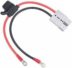 for 50A Battery Charging Connector Cable with 10AWG 2m Wire, M8 Terminal for Style, IP20 Rated for DC-DC Chargers, Auxiliary Batteries, RVs, and