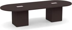 Modern Executive 10 FT Conference Table Oval Racetrack Shaped Square Cube Legs Doors 1.5