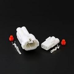 5-20 Set White 2 Pin HM 090 Automotive Plug Female Power Battery Waterproof Electronic Connector 6187-2804 6180-2451 (Color : Male and Female, Size : 20Sets)