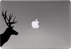 Deer Head Silhouette Right Version 1 Vinyl Decal Sticker for Computer MacBook Laptop Ipad Electronics Home Window Custom Walls Cars Trucks Motorcycle Automobile and More (Black)
