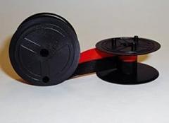 3 X Sharp Electronic Calculator Ribbon Twin Spool Black & Red Ribbon - Fits all Twin Spool Models