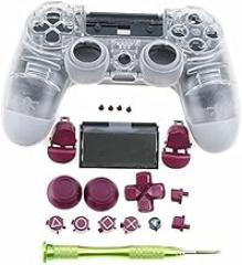 Custom Shell for PS4/PS4 Pro Controllers - Revitalize Your Controller - Premium Replacement Cover Front Housing for JDM-040/050/055 -Control NOT Included (Clear)