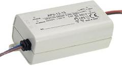 APV-12-15 Switching Power Supply, 12W 15V 0.8A AC-DC Converter, Universal Input 90-264VAC, Compact IP42 Design, Ideal for LED Lighting, Signage Displays, and Small Electronics