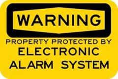 Warning Property Protected by Electronic Alarm System Sign Metal Sign 8 x 12 Inch – Indoor Outdoor Decor Plate