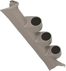 GlowShift Gray Triple Pillar Gauge Pod Compatible with Ford Super Duty F-250 F-350 Power Stroke 2008-2010 - Factory Color Matched - ABS Plastic - Mounts (3) 2-1/16