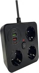 2/3AC Outlet Multitap Power Strip EU Plug 2 Type C Extension Cord Electrical Socket Home Office Surge Protector Network Filter New 2026 High for Reliable Electronic Component