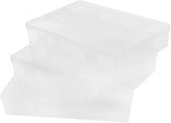 3Pcs Transparent Storage Box for Items Compartment Organizer for Jewelry Accessories and Electronic Parts