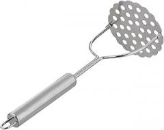 Milisten Stainless Steel Potato Masher and Vegetable Presser Manual Handheld Fruit and Bean Masher for Kitchen Cooking Home Use Flower-shaped Mashing Plate