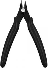 Flush Cutters Precision Wire Cutters for Fiber Optics, Diagonal Pliers Wire Cutter Comfortable Grip Precision Electronics Cable Trimming Tool High-Speed Steel(Black)