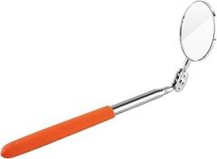 Car Telescopic Inspection Mirror, Extending Detection Round Lens Hand Tool for Automotive Electronics Maintenance, Red Sleeve Type, 50x600mm