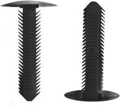 Essentra, 27XT1250250, Black Nylon Fir Tree Push-in Rivet - - Compatible Hole Diameter 3.18 mm (0.125 in) - Compatible Panel Thickness Range 1.57-6.35 mm (0.062-0.25 in) (1000 Item/s)