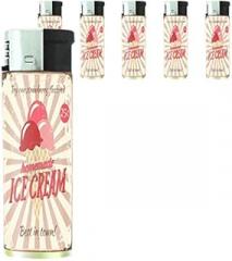 Refillable Electronic Lighter Set of 5 Pieces D-252 Homemade Ice Cream Best in Town Strawberry