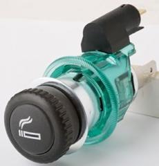 Cigarette Lighter 12V, LED Illuminated Large Button, Flosser Germany 181504