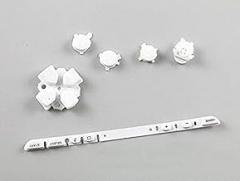 Replacement Full Left Right ABXY Buttons Kit Direction Cross Buttons for PSP 1000 Repair Part (White)