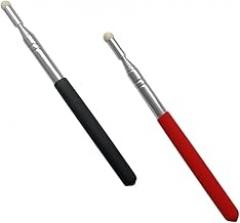 2 PcsTelescopic Teachers Pointer Stick, Extendable Teaching Pointer, Whiteboard Pointer with Felt Head for Teachers, Guides, Coach, Extends to 39''（Red and Black）