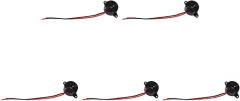 FTVOGUE 5Pcs Piezo Electronic Tone Buzzer Alarm Continuous Sound Cable Length 100mm