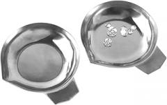 4 Pcs Stainless Steel Weighing Dish Mini Electronic Scale Tray Gemstone Powder Weighing Pan for Jewelry Liquid Powder