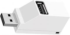 Mini USB 2.0 Hub 3 Ports White Ultra Thin Desktop Laptop Compatible Heat Exchange Low Energy Consumption High Performance Electronic Components