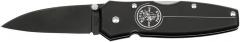 Klein Tools 44000-BLK Black Lightweight Lockback Knife with Black Aluminum Handle, 2-1/4-Inch Drop-Point Blade