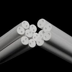 Magnesium Oxide Two Holes Ceramic Tube, MgO Short-Length Ceramic Tube, Used In Mechanical/Electronic/Industrial Fields, 1PCS (3.0 * 1.0 * 80mm OD*ID*L)