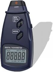 Electronic Photo Tachometer Handheld LCD Digital Tachometer Roofing Tools and Equipment with Store 96s Data Range 2.5 to 99999Rpm 0.05 to 1666Hz 1 to 99999 Count