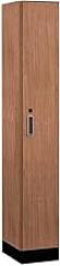 Salsbury Industries 41168RO-E 12 in. Wide Premier Wood Locker - Single Tier - 1 Wide - 6 ft. High - 18 in. Deep - Red Oak - Electronic Locks