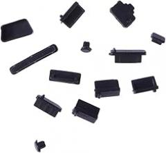 DOITOOL 13Pcs Port Dust Plug Black Silicone Charger Port Moisture and Cover for Laptop and Electronics and Compliant