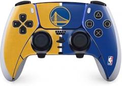 Skinit Decal Gaming Skin Compatible with PS5 DualSense Edge Pro Controller - Officially Licensed NBA Golden State Warriors Canvas Design