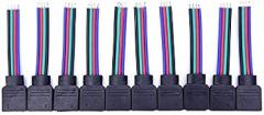 Davitu Electrical Equipments Supplies - 10Pcs/lot 4pin Male/female Plug Led Wire Connector Electronic Connector 5CM Wire Cable For Rgb 3528 5050 Led Strip Light